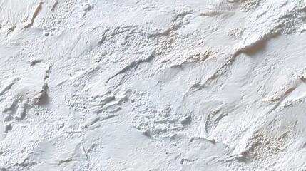 Fototapeta premium White textured plaster background, abstract rough surface with uneven relief, bumps, and shadows, decorative stucco wall pattern or putty detail