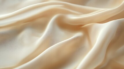 Fototapeta premium Soft, flowing fabric in a delicate cream tone.