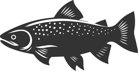 Vector salmon fish silhouette