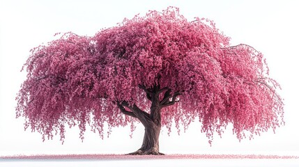 Weeping Cherry Blossom Tree, isolated, spring, petals