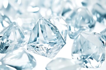 Crystalline ice shards,  clear and cool