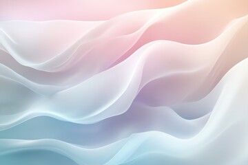 Obraz premium Delicate abstract waves in soft pastel colors create a serene visual experience for relaxation and inspiration, Delicate abstract waves in soft pastel colors Abstract concept