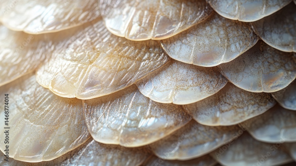 Poster close-up view of intricate shell patterns highlighting natural beauty and texture