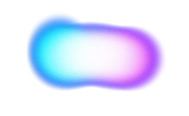 Purple blue color abstract grainy gradient shape cutout on transparent background, vibrant multicolor glowing noisy gradient texture cutout, grungy texture effect, noise texture effect.