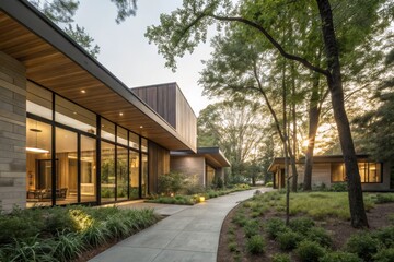 Modern Architecture Exterior with Landscaping