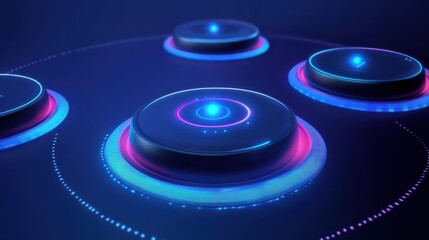 Artificial Intelligence illustration. Abstract technology circles. Data transfer concepts in internet. Graphic concept for your design illustration , no logos, no brands