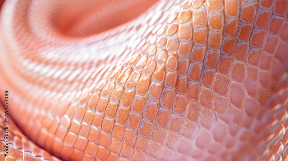 Poster close-up view of smooth textured snake skin showcases intricate patterns and natural colors in a nat