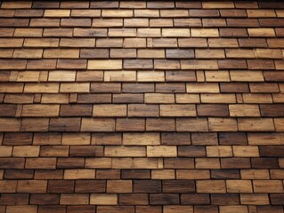 Obraz premium Close Up View Of Light Brown And Dark Brown Brick Wall