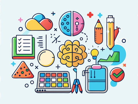 math and science doodle elements   formulas  calcu
