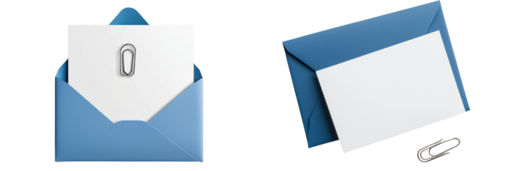 Set of a ,blank white card ,isolated on transparent background.