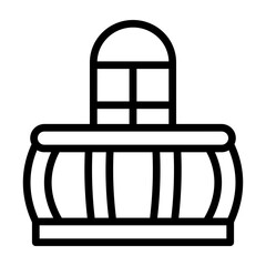 Balcony View Vector Line Icon Design