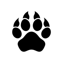 bear paw print vector on white background  .svg