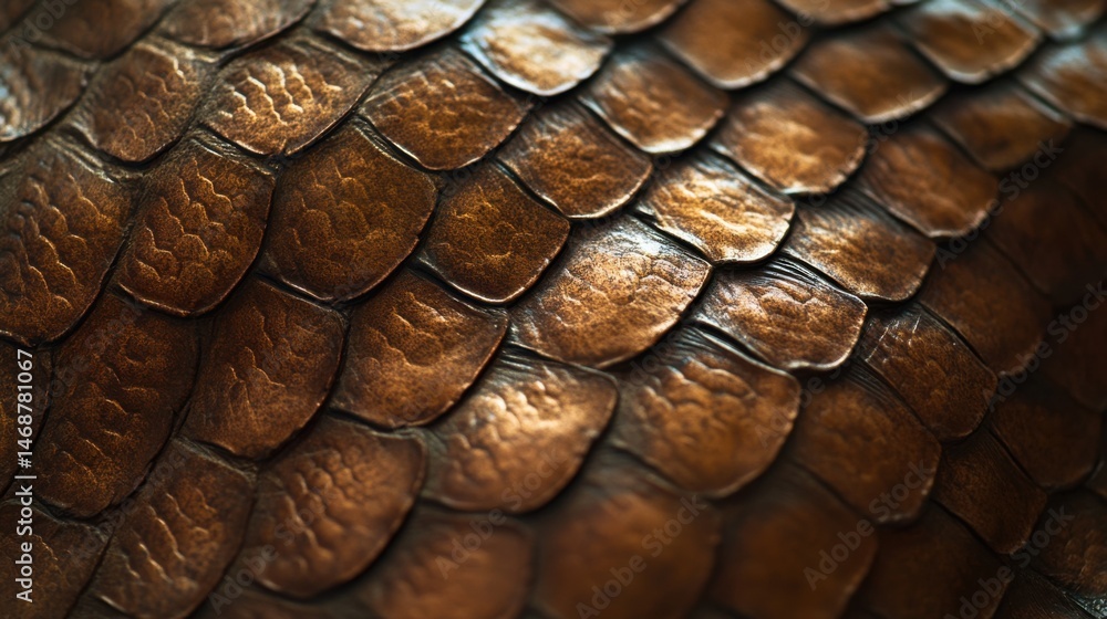 Aufkleber close view of iridescent animal scales showcasing texture and color patterns in a natural environmen