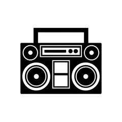 boombox icon on white background  .svg