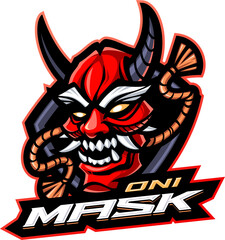 Oni mask mascot
