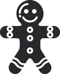 Fun cartoon gingerbread man and woman characters with boy and girl for Christmas holiday costume party illustration