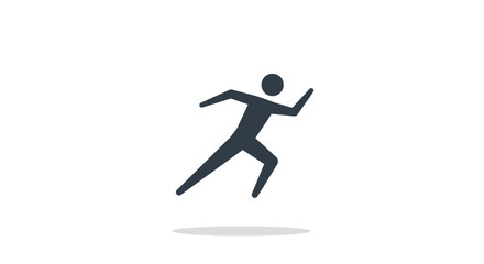 Minimalist dark gray arrow pointing diagonally with soft shadow effect