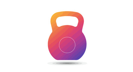 Vibrant Gradient Kettlebell Silhouette Design