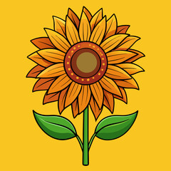 Fototapeta premium sunflower on a white background