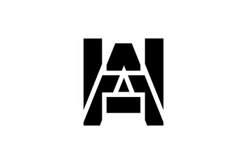 Modern HA Letter Logo Design – Stylish Vector Branding for Business & Creativity