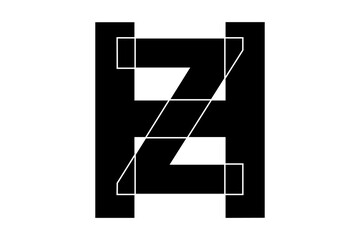 Modern HZ Letter Logo Design – Stylish Vector Branding for Business & Creativity