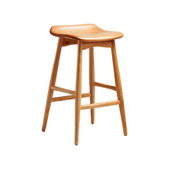 Wooden Bar Stool with Simple Design and Natural Finish Ideal for Modern Interiors
