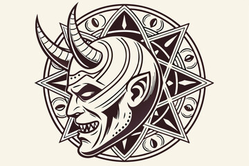 102 ornate,intricate,detailed,demonic,mask,horns,geometric,occult,esoteric,dark,gothic,digital art,mystical,fantasy