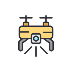 Modern drone illustration for technological advancement and surveillance