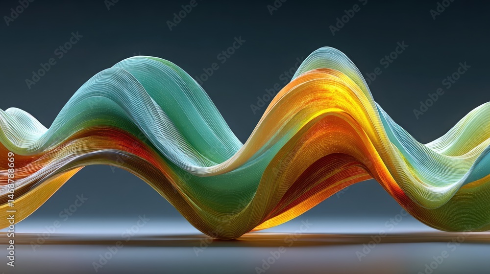 Aufkleber dynamic gradient fluid motion design abstract space digital art vibrant environment artistic viewpoi