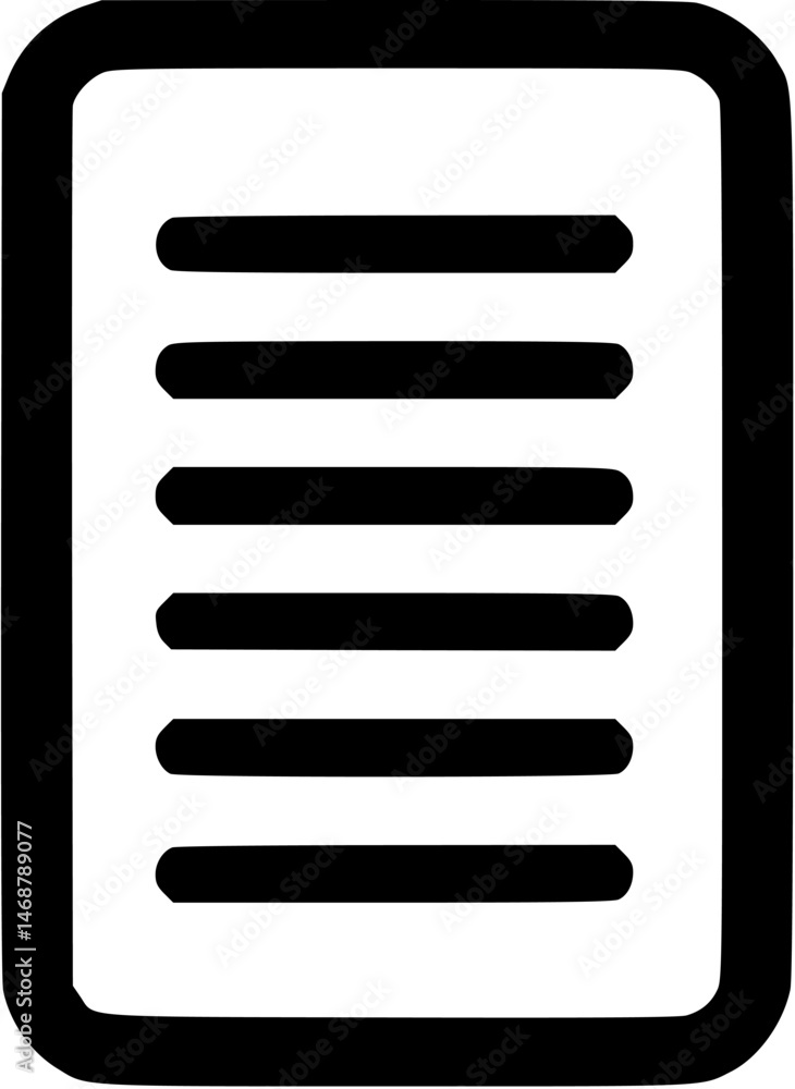 Poster document icon with horizontal lines