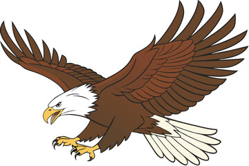 Obraz premium 103 an eagle, high quality, detailed, cartoon-style, colorful, dynamic, sharp focus, 3D, lifelike, digital art