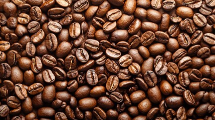 Roasted coffee beans background texture