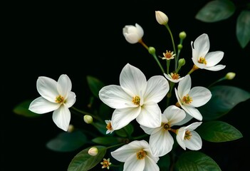 Obraz premium Abstract white floral design; elegant botanical background , graphics, bloom