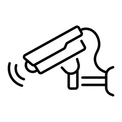 A line style icon of cctv monitoring
