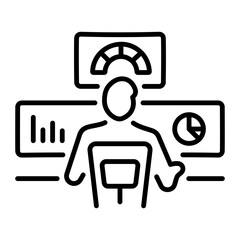 A line style icon of performance monitoring
