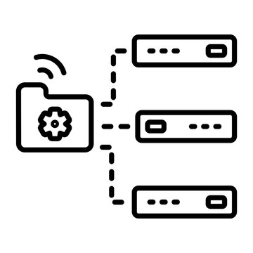 A line style icon of hypervisor
