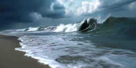 Fototapeta premium Dramatic Seascape with Turbulent Waves