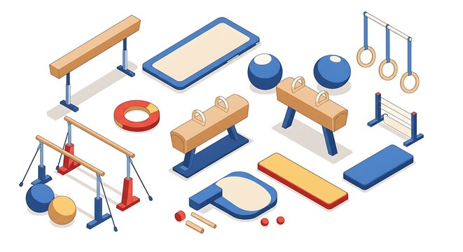 Gymnastics Gear: Isometric Dreams AI Generated