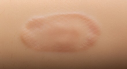 Fototapeta premium Close-up Image of a Skin Lesion: Analysis of a Circular Mark on Human Skin
