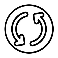 Sync Vector Line Icon Design