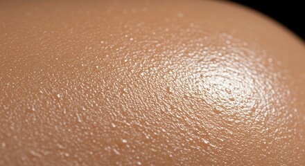 Fototapeta premium Macro Photography of a Textured Surface: Detailed Close-Up of a Smooth, Porous, Skin-Like Material with Subtle Light Reflections