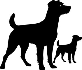 Silhouette Dog Vector Image