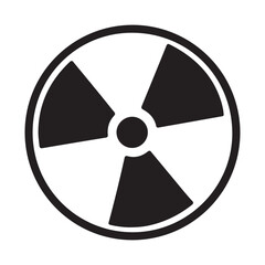 Fototapeta premium Radiation Alert, Reactor Radioactivity Solid Flat Vector Icon Isolated on White Background. 