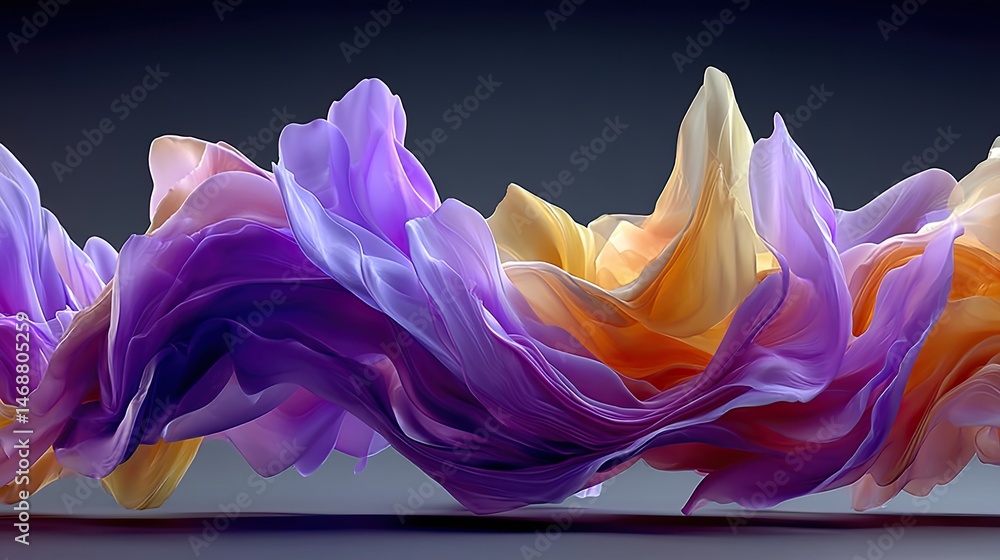 Poster dynamic gradient fluid motion abstract design art studio digital artwork creative space artistic con
