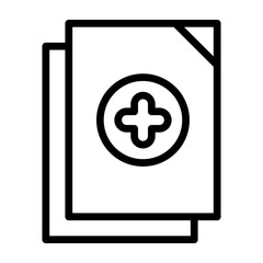 Obraz premium Add File Vector Line Icon Design