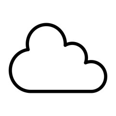 Cloud Vector Line Icon Design