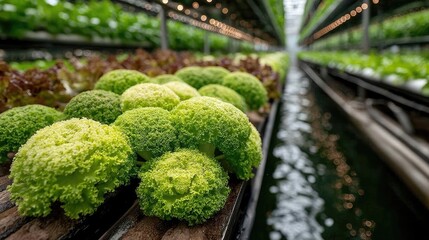 Innovative vertical farming facility in smart city urban agriculture sustainable environment close-up