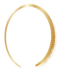 Obraz premium Golden oval, golden border, golden wedding ornament, luxurious gold circle