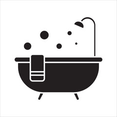 Bathtub icon. for mobile concept and web design. vector illustration on white background
