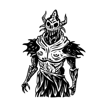 Fototapeta A vintage style icon showing hero gaming character